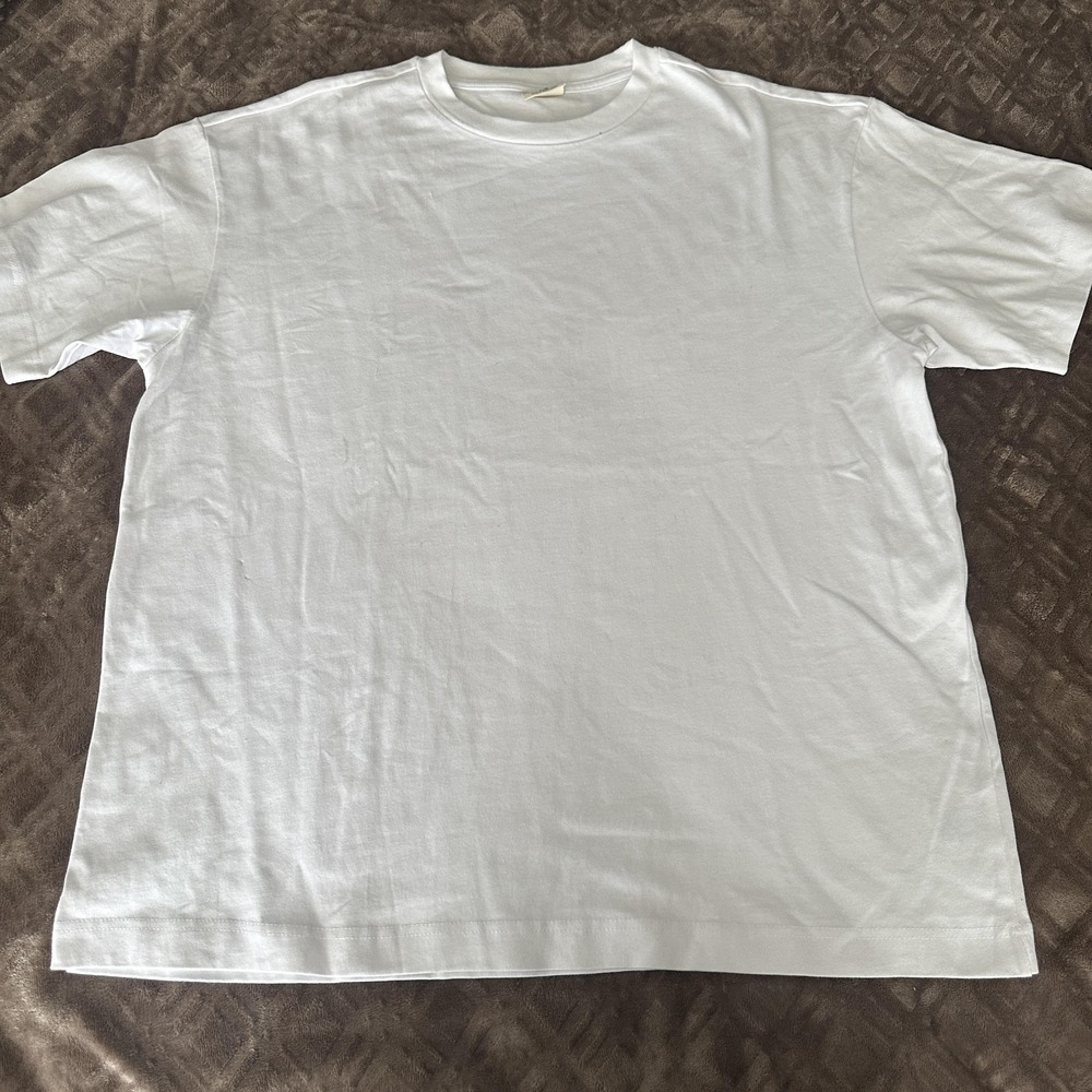 Cotton On Shirt Mens XL White Heavyweight Crewneck Basic Tee Cotton Solid